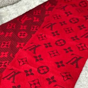 Louis Vuitton Vibrant Red Monogram Scarf